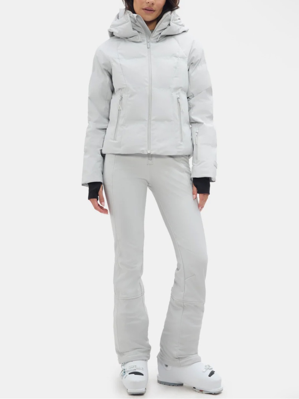 Halfdays Ski Set Georgie Puffer Jacket Isabel Soft Shell Bib Pant Storm Grey